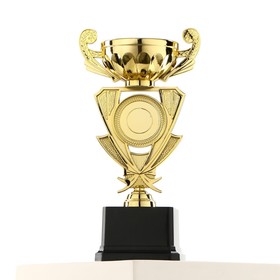 Кубок 182B, наградная фигура, золото, подставка пластик, 24 × 12 × 8,5 см.