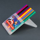 Карандаши цветные 12 цветов "Супер-герои" в пластиковом пенале с подставкой, Мстители - фото 7828854