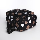 Рюкзак школьный из текстиля на молнии, 3 кармана, пенал, цвет чёрный - фото 11006656