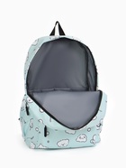 Рюкзак школьный «Мишки», с пеналом, 3 кармана, 28×12×43 см, бирюзовый - Фото 12