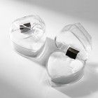 Футляр пластиковый под кольцо «Сердце», 4×4, вставка белая - Фото 3