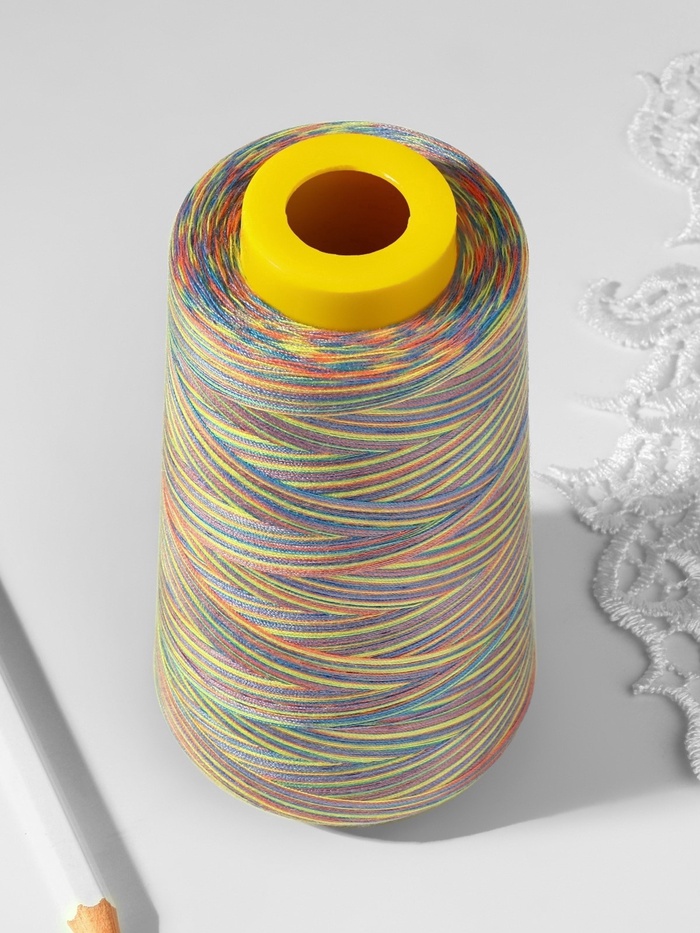 Нитки мультиколор 40/2, 2700 м, разноцветные