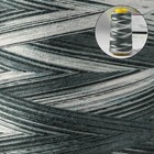 Нитки мультиколор 40/2, 2700 м, чёрные, белые - Фото 2