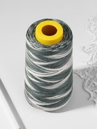Нитки мультиколор 40/2, 2700 м, чёрные, белые - Фото 1