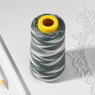 Нитки мультиколор 40/2, 2700 м, чёрные, белые