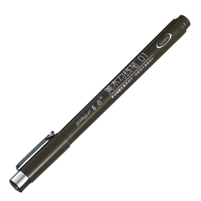 Набор маркеров-линеров, 12 штук, цвет черный, толщина 0.00-3.0 мм
