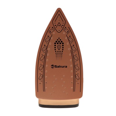 Парогенератор Sakura SA-3065CBK, 2400 Вт, керамическая подошва, 1.1 л, 130 г/мин, чёрно-золотой