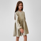 Платье для девочки MINAKU: Casual Collection, светло-зелёное, рост 134 см - Фото 4