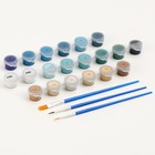 Картина по номерам на холсте с подрамником с золотой краской «Кит в океане», 40 х 50 см - фото 24442730