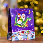 Пакет подарочный "Дед Мороз и Дракоша" , 26 х 32 х 12 см - фото 320467927