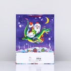 Пакет подарочный новогодний ламинированный «Дед Мороз и Дракоша», 33×42.5×10 см - Фото 4