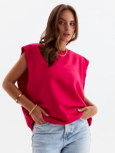 Жилет женский MINAKU: Casual Collection, фуксия, размер 46-48