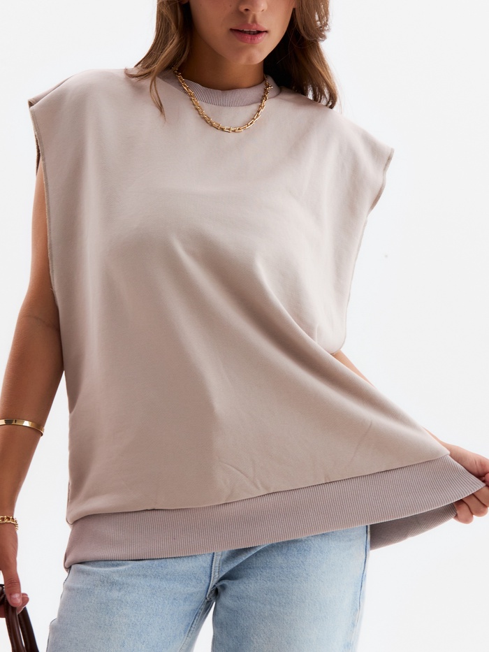 Жилет женский MINAKU: Casual Collection, молочный, размер 46-48