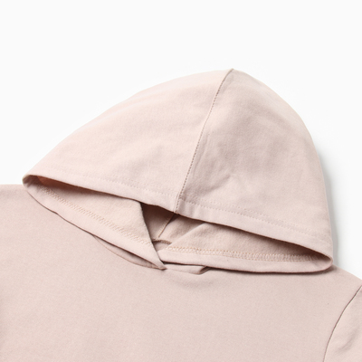 Костюм с начёсом женский (толстовка, брюки) Tusi, размер 48, бежевый