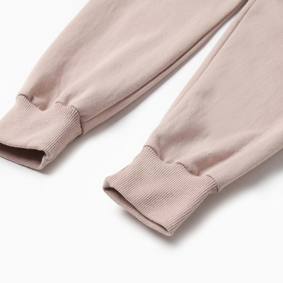 Костюм с начёсом женский (толстовка, брюки) Tusi, размер 48, бежевый