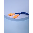 Беруши в пласт футл (силикон) 3*1,7см на шнурке 62,5см набор 10 пар цена за набор накл ОТ - фото 69129392