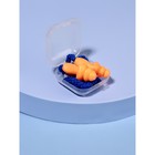 Беруши в пласт футл (силикон) 3*1,7см на шнурке 62,5см набор 10 пар цена за набор накл ОТ - фото 69129393