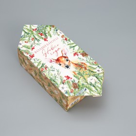 Сборная коробка‒конфета «Новогодняя акварель», 9,3 × 14,6 × 5,3 см