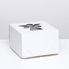 Коробка под торт с окном, "Ангел", белая, 30 х 30 х 20 см - фото 11403105
