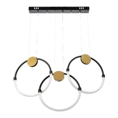 Светильник BayerLux «Олендал» LED 45 Вт черно-золотой 62×5×44-150 см