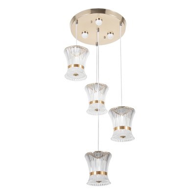 Светильник BayerLux «Медея» 4LED+3LED 41 Вт ПДУ золото 40×40×100 см