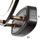 Светильник бра настенный BayerLux «Солара», 3×14, 40 Вт, чёрный, 47×20×21.5см - фото 30767017