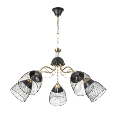 Люстра «Рикардо» 5хЕ27 40 Вт черный 71×71×38-65 см BayerLux
