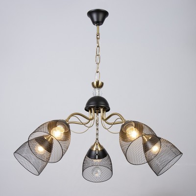 Люстра «Рикардо» 5хЕ27 40 Вт черный 71×71×38-65 см BayerLux