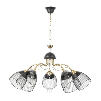 Люстра «Рикардо» 5хЕ27 40 Вт черный 71×71×38-65 см BayerLux