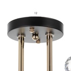 Светильник потолочный BayerLux «Клео», люстра 2×Е27, 40 Вт, чёрный, 50×22×24 см 9643977