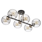 Светильник потолочный BayerLux «Эстэт», люстра 6хЕ27, 40 Вт, чёрный, 58×36×23.5 см - Фото 3