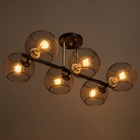 Светильник потолочный BayerLux «Эстэт», люстра 6хЕ27, 40 Вт, чёрный, 58×36×23.5 см - Фото 5