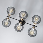 Светильник потолочный BayerLux «Эстэт», люстра 6хЕ27, 40 Вт, чёрный, 58×36×23.5 см - Фото 7