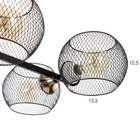 Светильник потолочный BayerLux «Эстэт», люстра 6хЕ27, 40 Вт, чёрный, 58×36×23.5 см - Фото 8