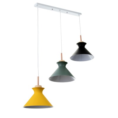 Светильник BayerLux «Мирелла» 3хЕ27 40 Вт желтый черный зеленый 26×51×26-126 см