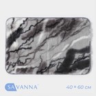 Коврик для дома SAVANNA "Мечта", 40х60 см, цвет серый, высота ворса 2 см - фото 3642425