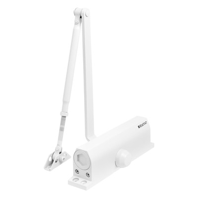 Доводчик дверной БУЛАТ ULTIMATE, ДД-180 A-W (110-180 кг), белый, морозостойкий