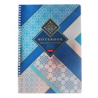 Тетрадь 80 листов в клетку на гребне "Gold ornament", обложка мелованный картон, металлизированный картон, выборочный лак, блок 65г/м2, 4В МИКС - фото 23082291