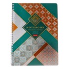 Тетрадь 80 листов в клетку на гребне "Gold ornament", обложка мелованный картон, металлизированный картон, выборочный лак, блок 65г/м2, 4В МИКС - фото 23249588