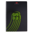 Тетрадь А4, 96 листов в клетку на гребне INSIDE, обложка мелованный картон, выборочный матовый лак, блок 65г/м2, 4В МИКС - фото 23249597