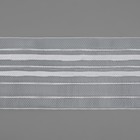 Шторная лента классическая, органза, 6 см, 50 ± 1 м, цвет прозрачный/белый - фото 8887784