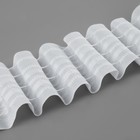 Шторная лента фиксированная сборка, матовая, 6 см, 50 ± 1 м, цвет белый - фото 24388317