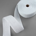 Шторная лента фиксированная сборка, матовая, 6 см, 50 ± 1 м, цвет белый - фото 24388319