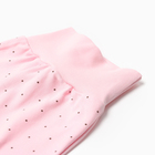 Ползунки детские, цвет розовый/горошек, рост 62 см - фото 25305946