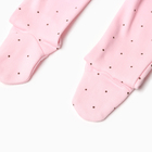 Ползунки детские, цвет розовый/горошек, рост 62 см - фото 25305947