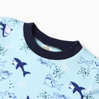 Лонгслив, цвет голубой/акулы, рост 68 см - Фото 2