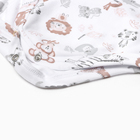 Боди детское, цвет белый/зоопарк, рост 80 - фото 24053032