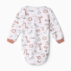 Боди детское, цвет белый/зоопарк, рост 80 - фото 24053033