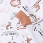 Лонгслив, цвет белый/зоопарк, рост 68 - фото 24053035