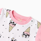 Лонгслив, цвет розовый/панда, рост 74 см - фото 24053053